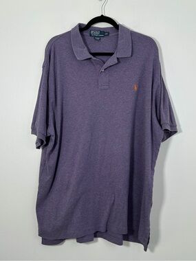 Polo Ralph Lauren Men’s XXL Purple Heather Classic Polo Shirt Orange Pony